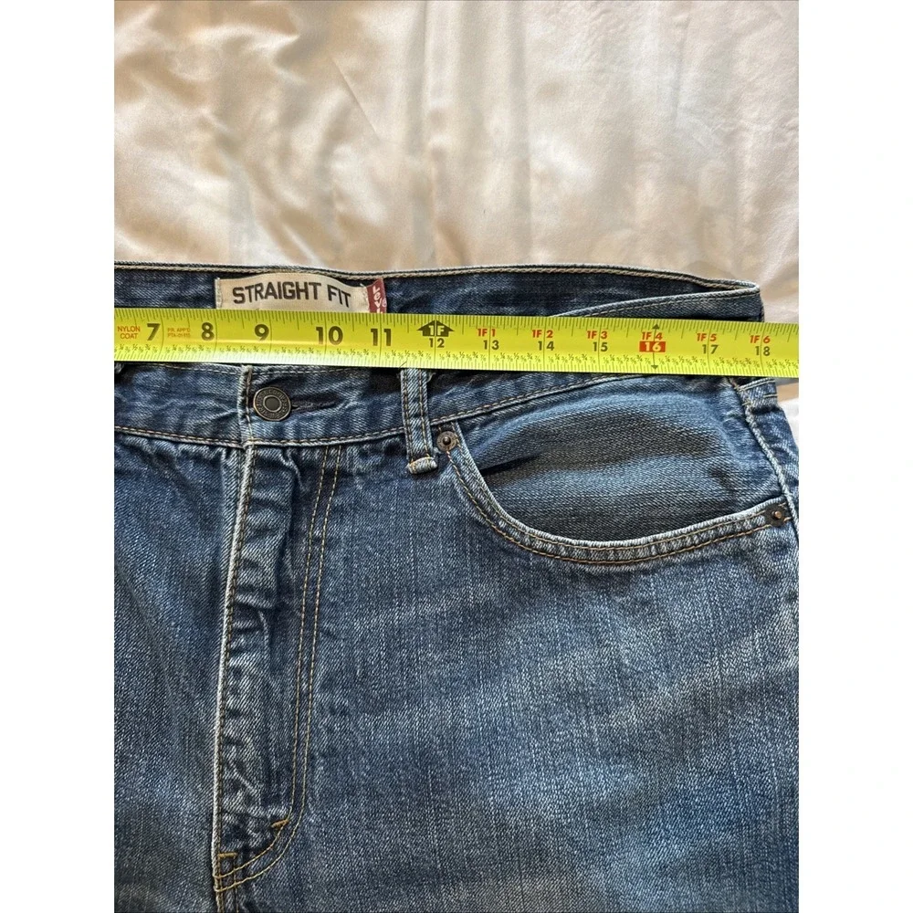 Levi's 505 Regular Fit Straight Leg Jeans Men's 36x32 Blue Denim Medium Wash Y2K